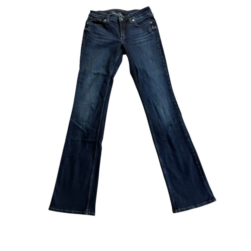 Silver Jeans Elyse Slim Boot Jeans Womens 27x35 Dark Wash Stretch Long Tall
